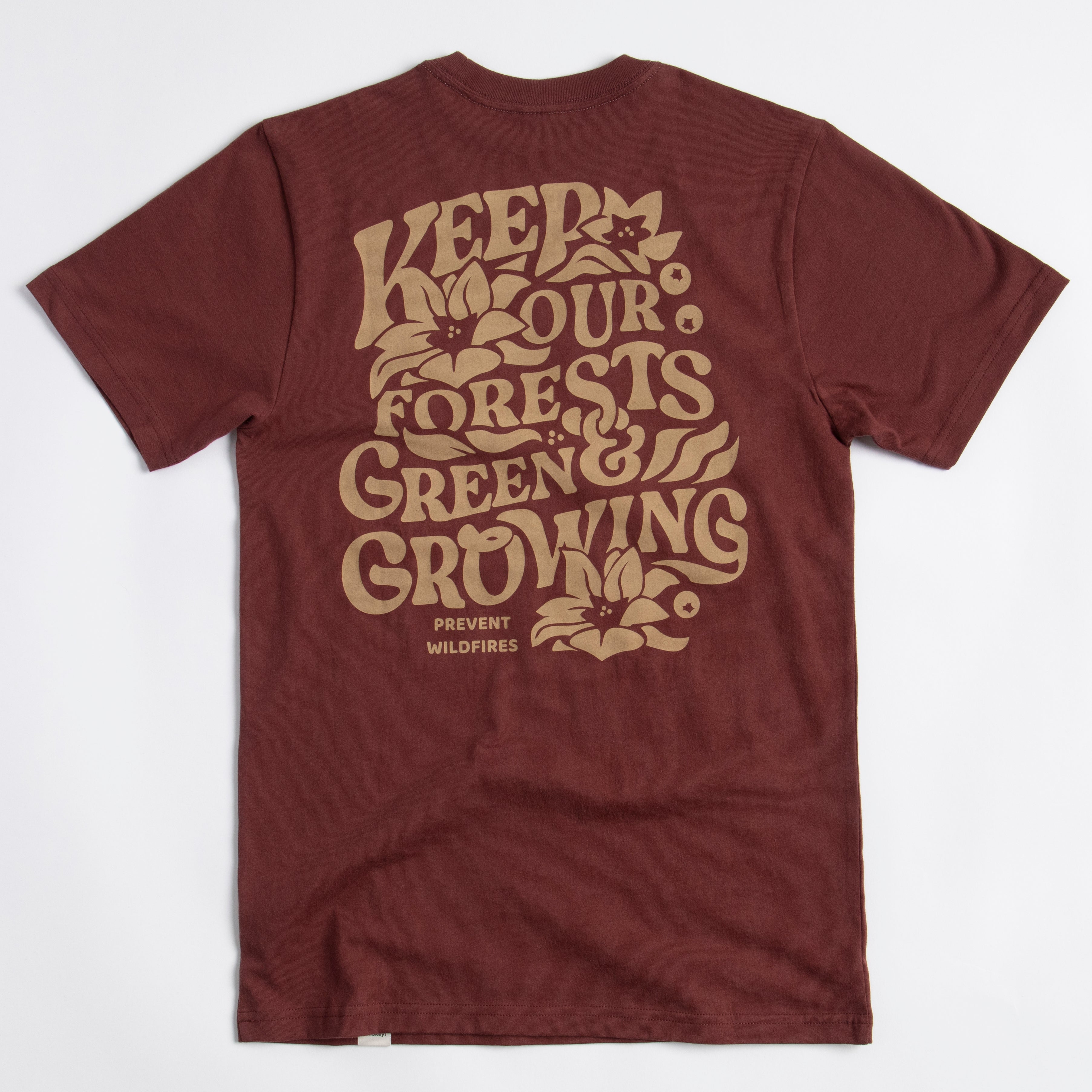Keep Our Forests Green and Growing Unisex Short Sleeve Pocket Tee