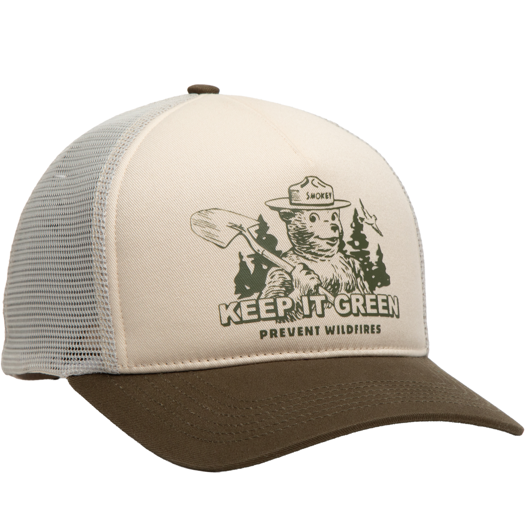 Keep It Green 5-Panel Trucker Hat Hat Sand/Vine