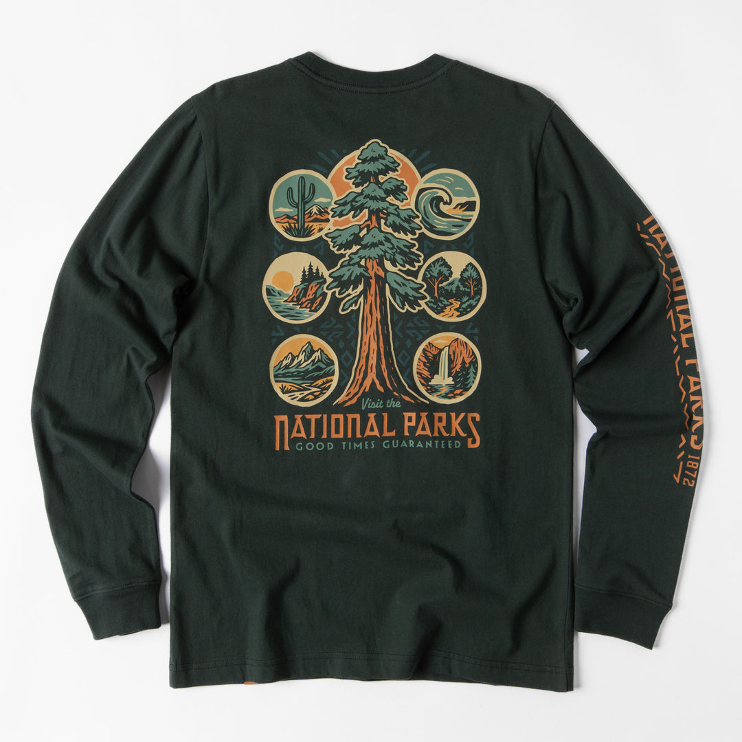 National Parks Good Times Guaranteed Unisex Long Sleeve Tee Long Sleeve