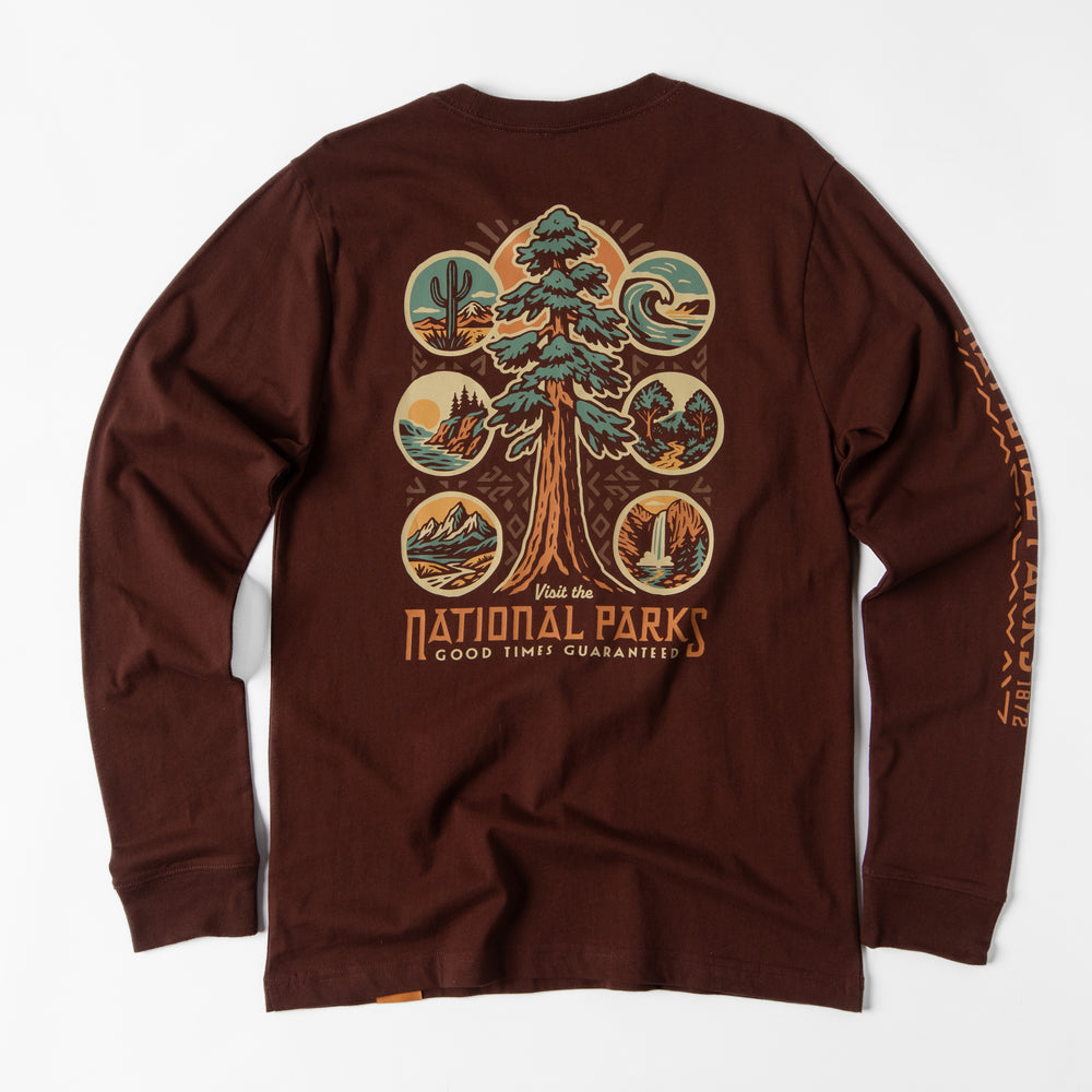 National Parks Good Times Guaranteed Unisex Long Sleeve Tee Long Sleeve
