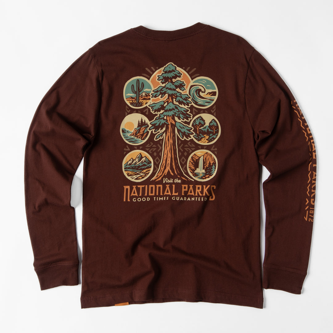 National Parks Good Times Guaranteed Unisex Long Sleeve Tee Long Sleeve