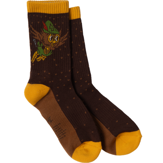 Woodsy Owl Sock Socks Basalt Brown S/M