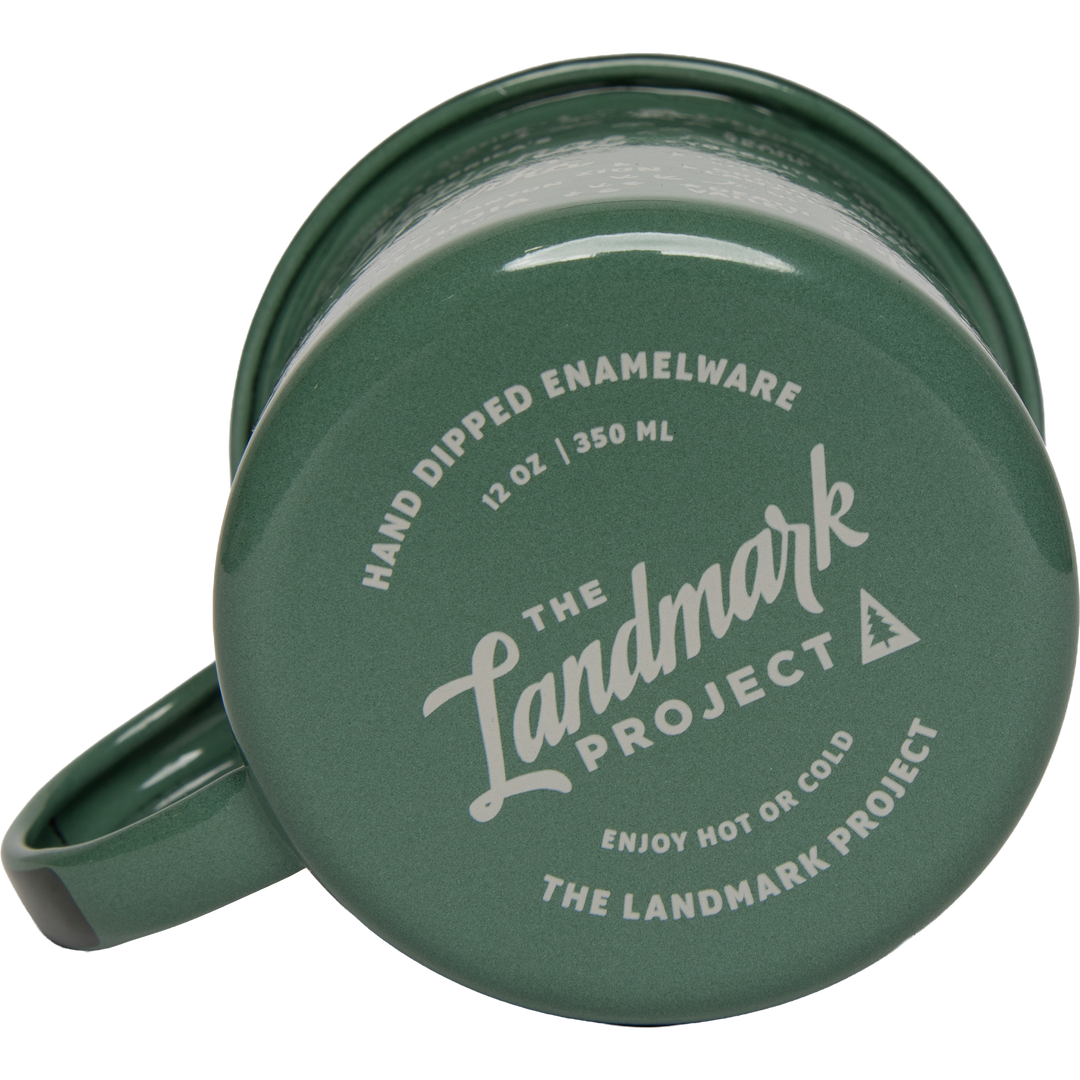 National Parks Map Enamel Mug Drinkware