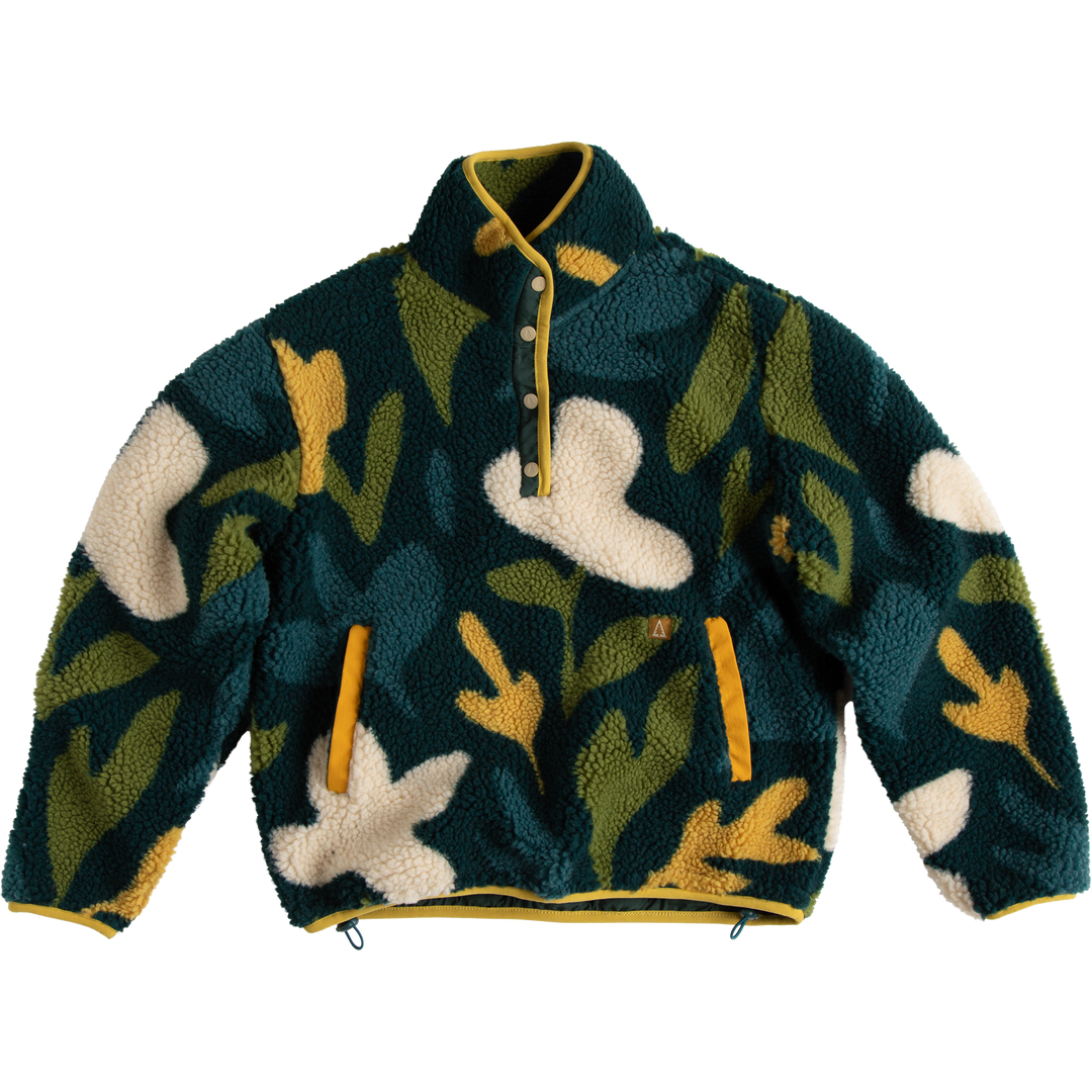 Haven Women's Half Snap Sherpa Outerwear Forest Canopy XS