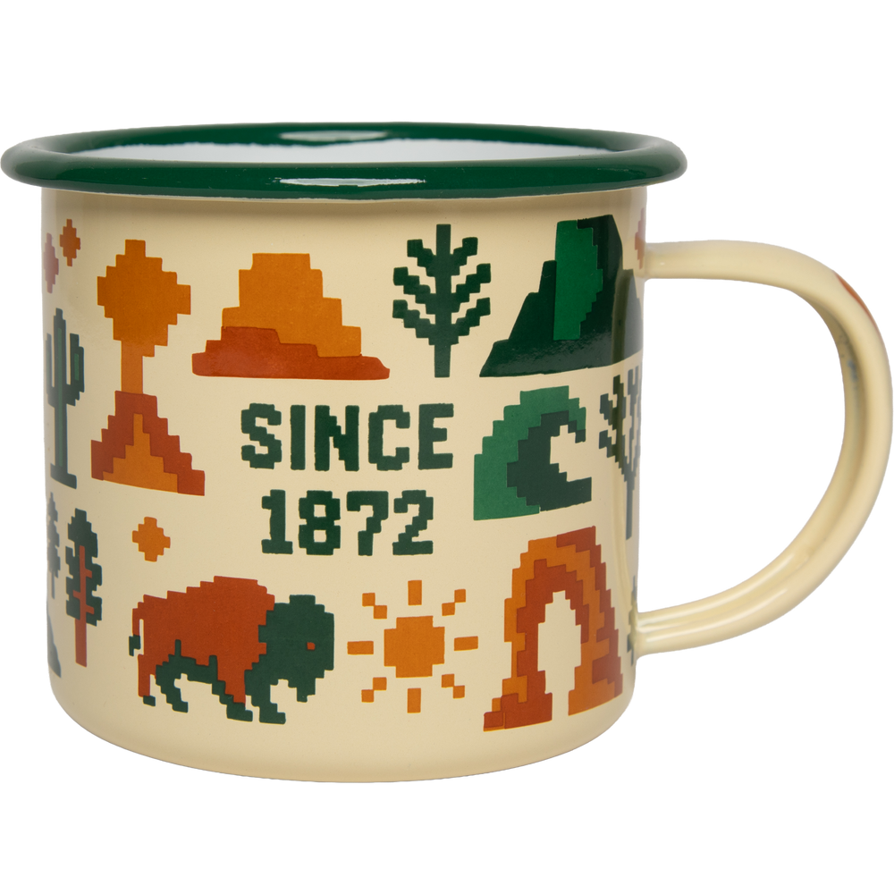 National Parks Pixels Enamel Mug Drinkware