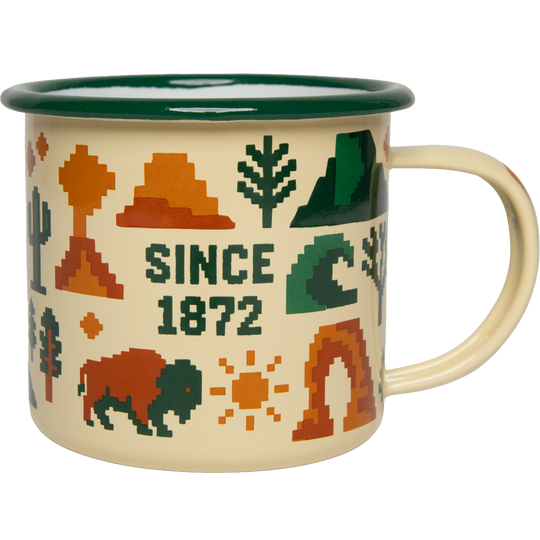National Parks Pixels Enamel Mug Drinkware