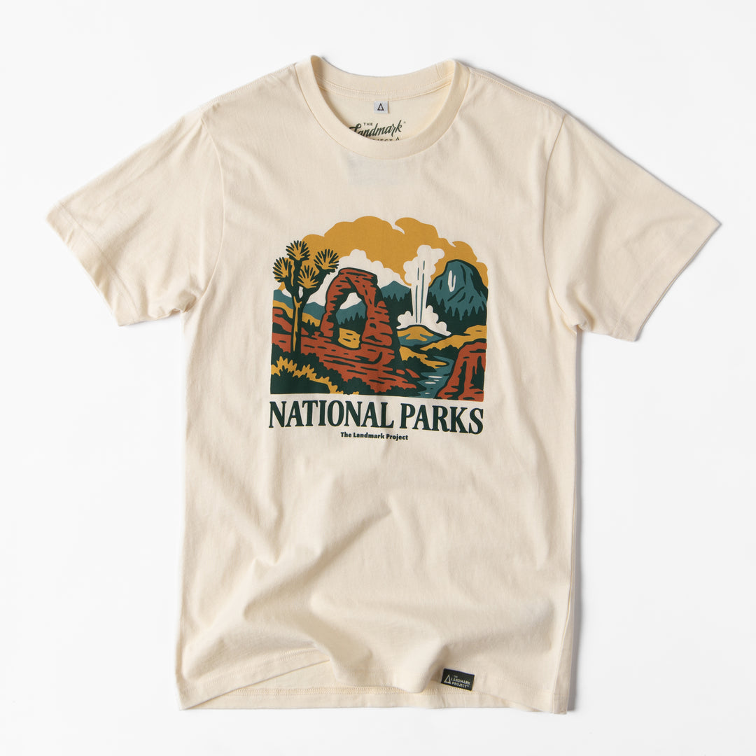 National Parks Montage Unisex Short Sleeve Tee Short Sleeve Cottonwood XS