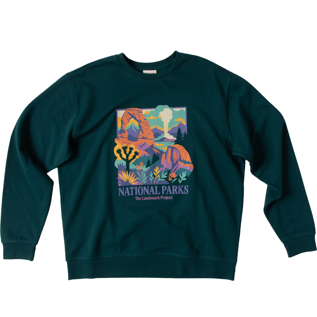 National Parks Throwback Unisex Crewneck Sweatshirt Outerwear Deep Alpine XS