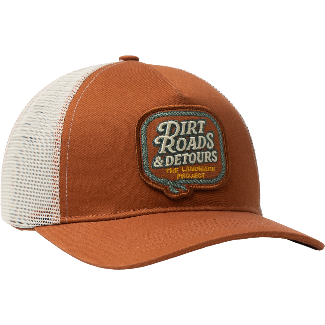 Dirt Roads and Detours Trucker Hat Hat Chestnut