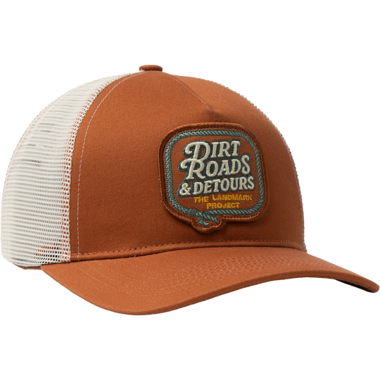 Dirt Roads and Detours Trucker Hat Hat Chestnut