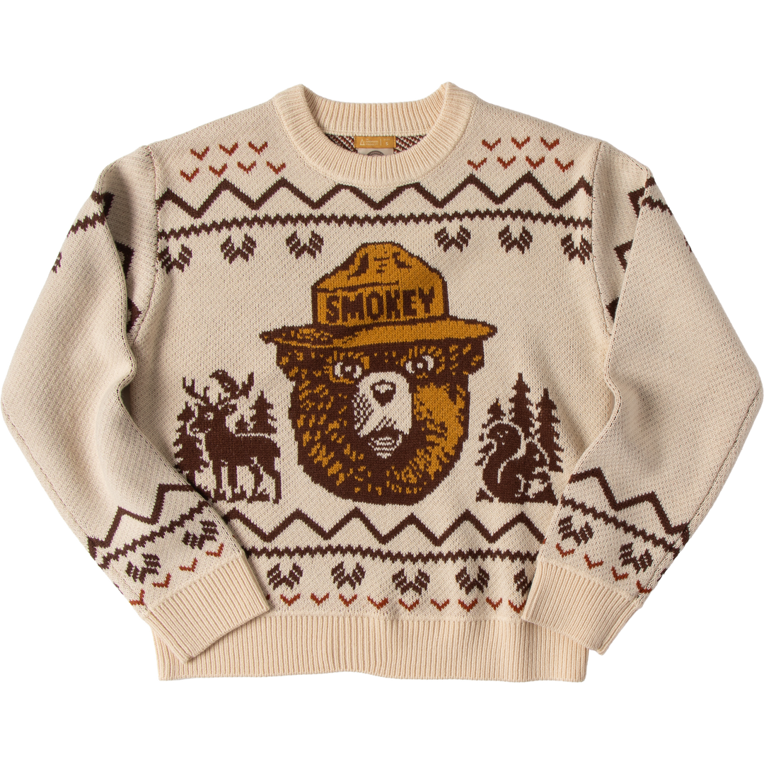 Smokey Bear Unisex Sweater Outerwear Soft Birch XS