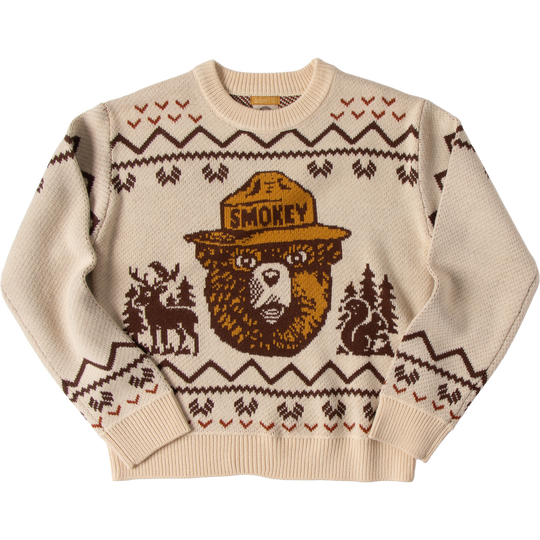 Smokey Bear Unisex Sweater Outerwear Soft Birch XS