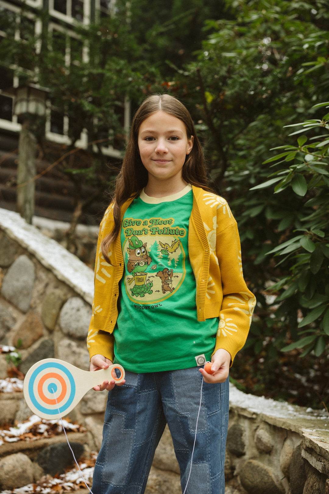 Woodsy Owl and Friends Youth Short Sleeve Ringer Tee Short Sleeve