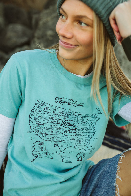 NPS Map Youth Short Sleeve Tee