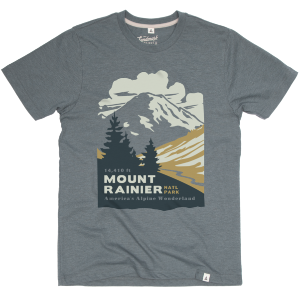 Mount Rainier National Park Tee Short Sleeve Manatee XS