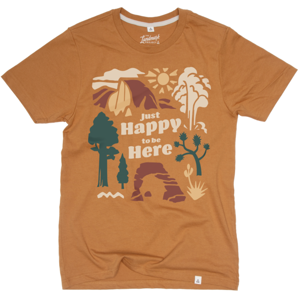 Just Happy to Be Here Tee Short Sleeve Canyon XS