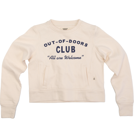 Out-of-Doors Club Forestry Women's Crop Sweatshirt Outerwear Shell XS