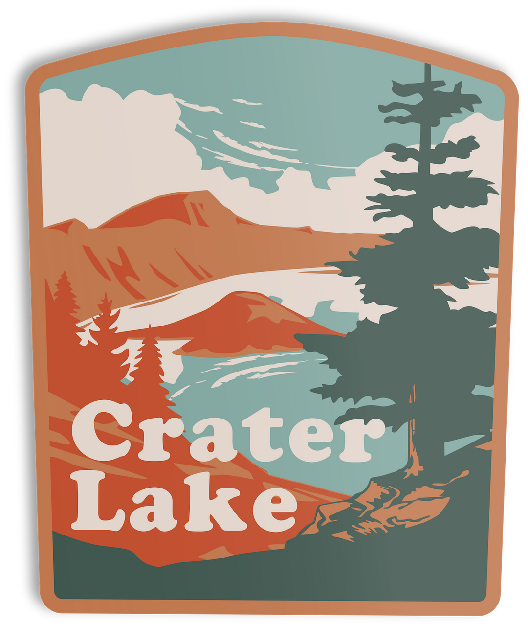 Lake Shape Sticker Crater Lake National Park Sticker – The Landmark Project
