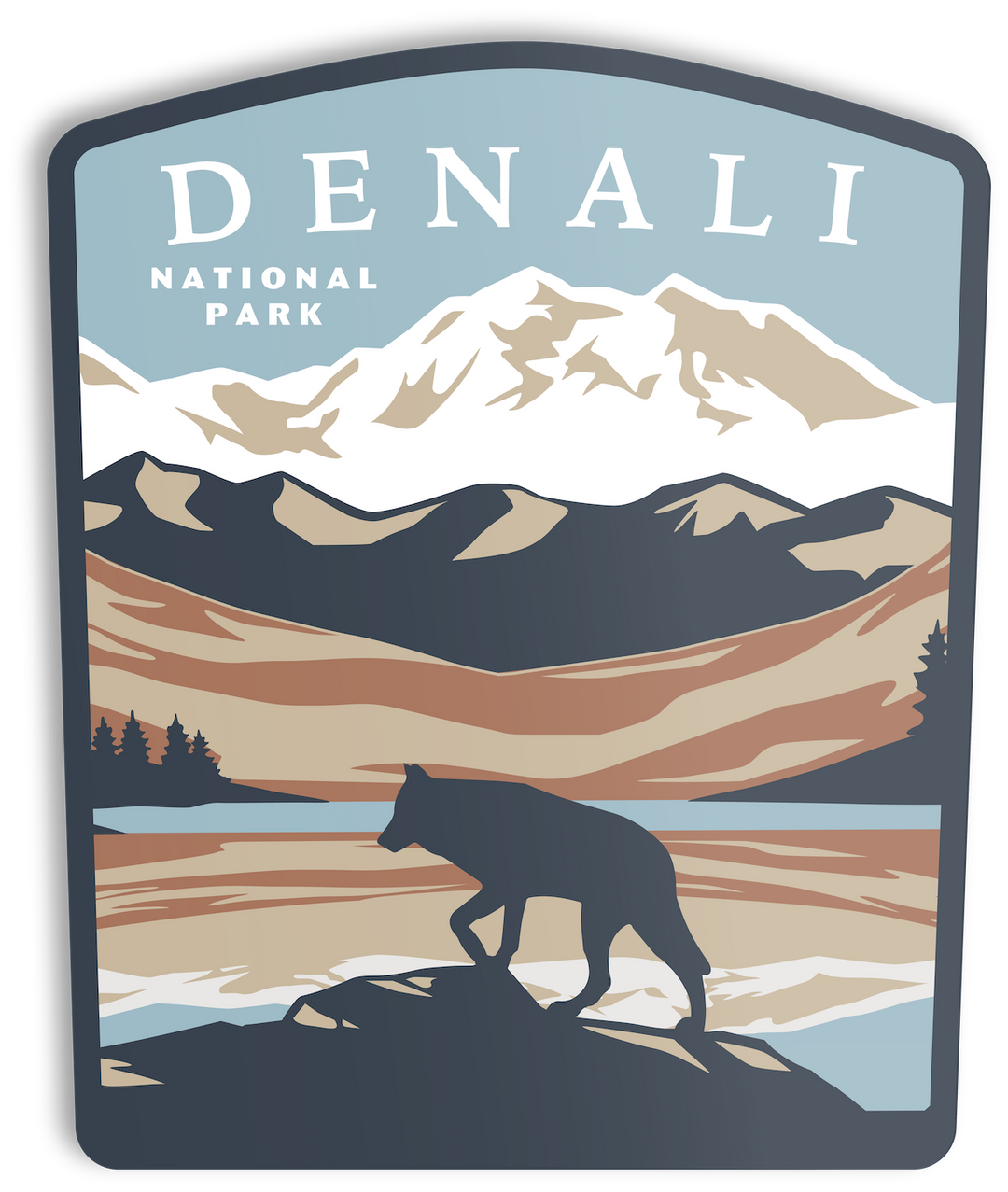Denali National Park Sticker Sticker  
