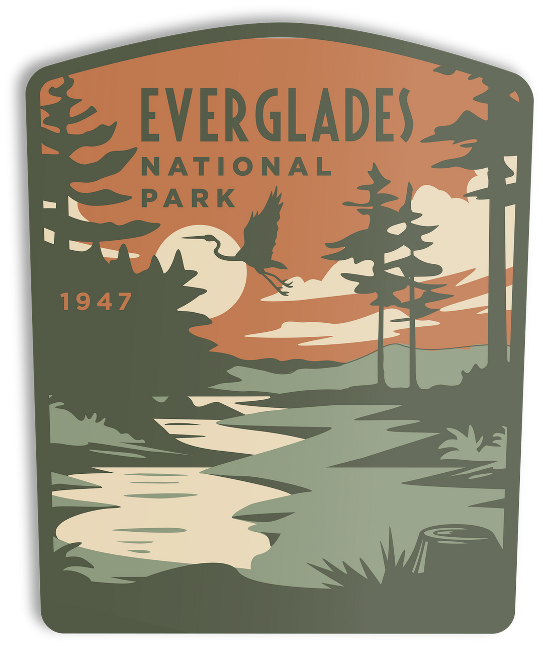 Everglades National Park Sticker Sticker One Size 
