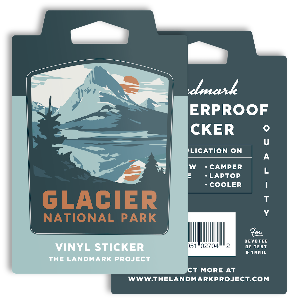 Autocollant De Parc National Des Glaciers Autocollant En Vinyle Pour Autocollant De Parc National Des Glaciers Autocollant En Vinyle Pour