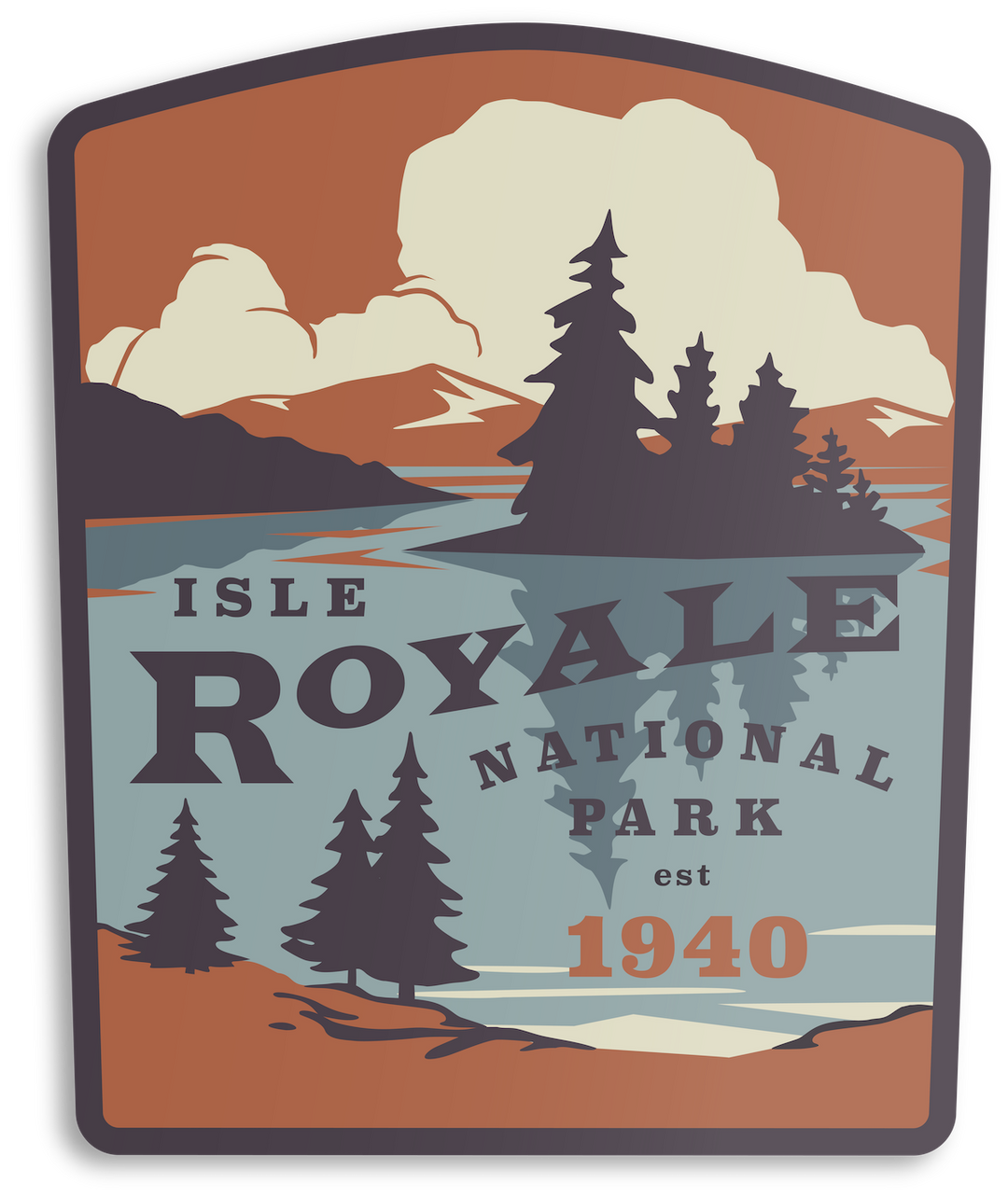 Isle Royale National Park Sticker Sticker  