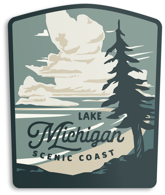 Lake Michigan Sticker Sticker  