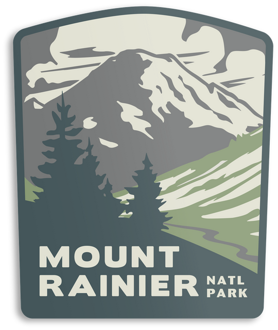 Mount Rainier National Park Sticker Sticker One Size 