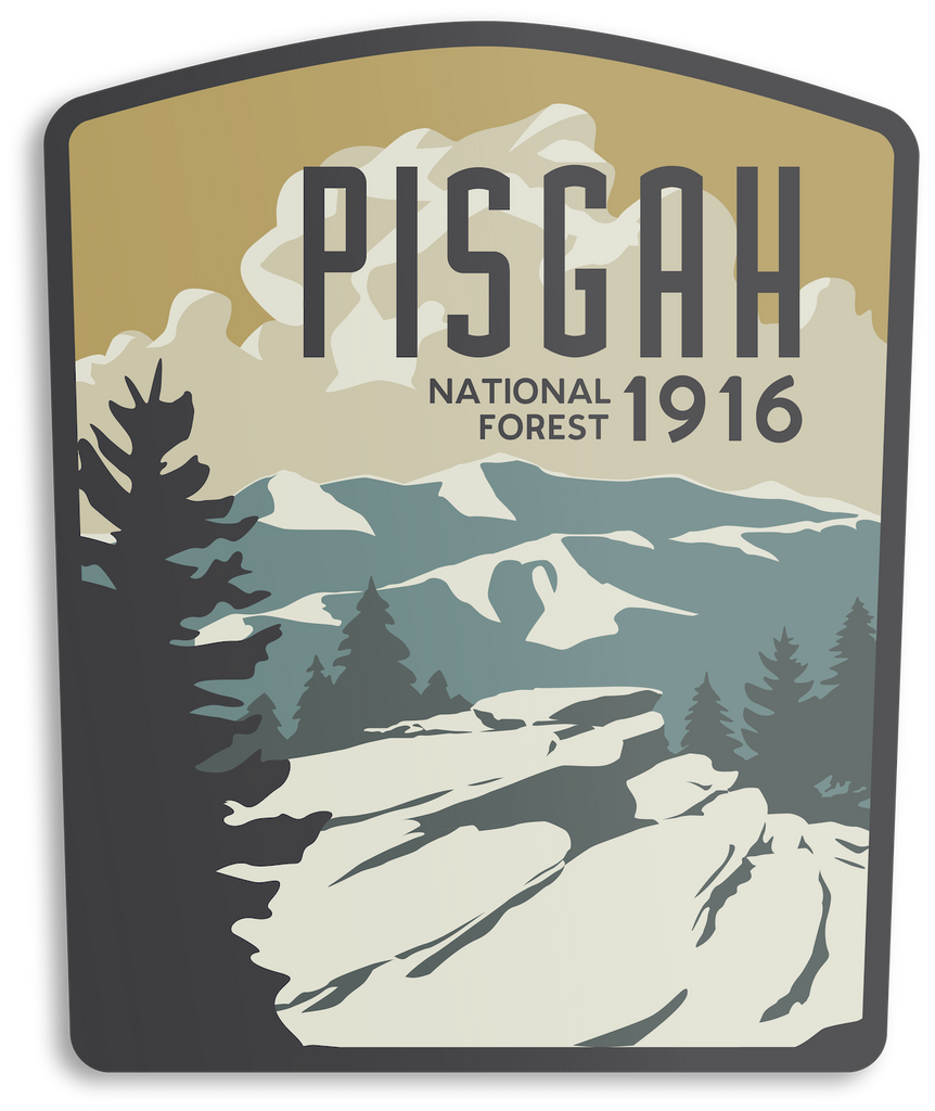 Pisgah National Forest Trees 3 Vinyl Sticker – Starfangled Press