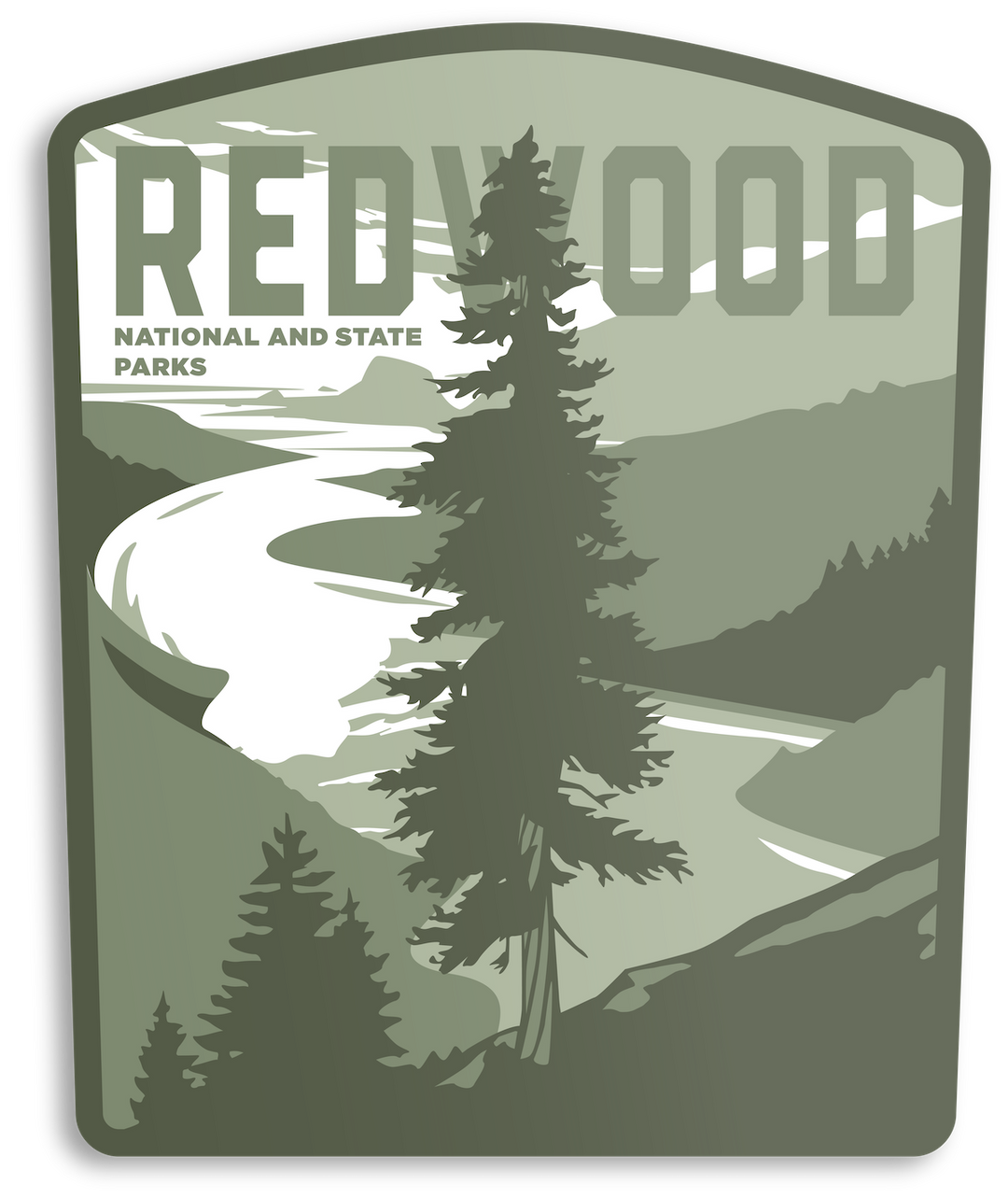 Redwood National Park Sticker Sticker  