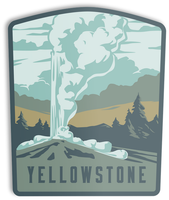 Yellowstone National Park Sticker Sticker  