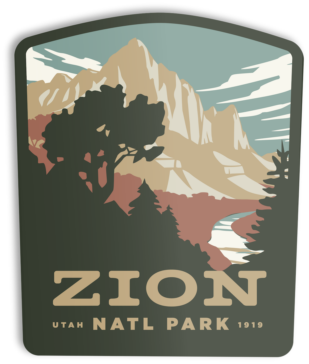 Zion National Park Sticker Sticker  