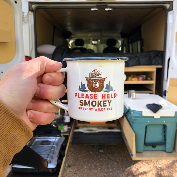 Smokey Bear Enamelware Mug Drinkware  