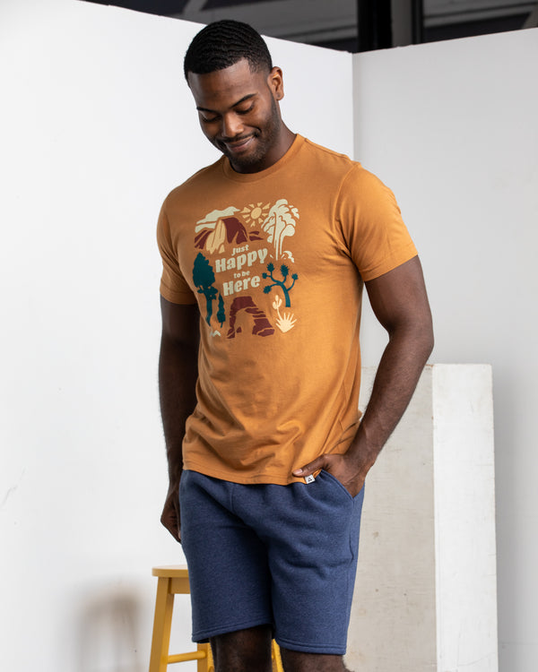 Just Happy to Be Here Unisex Short Sleeve Tee Short Sleeve