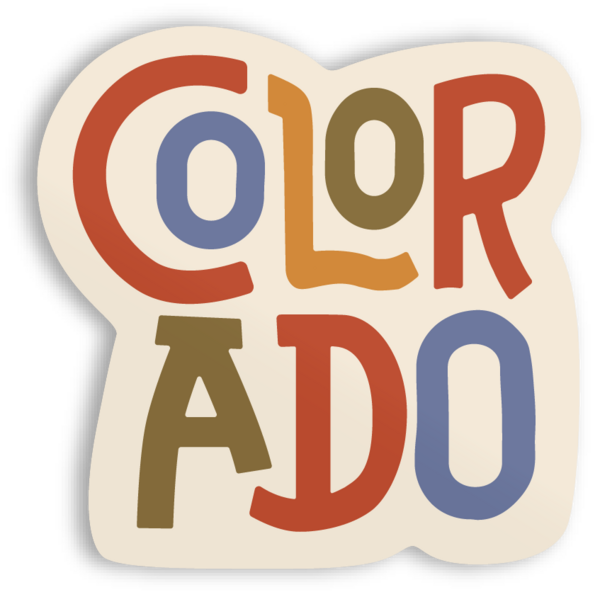 Colorful Colorado sticker Sticker  
