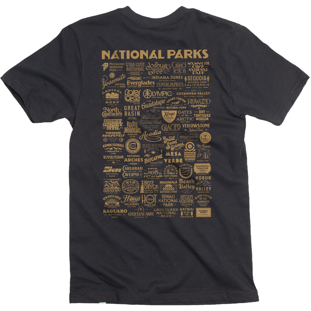 National Park Type Tee Short Sleeve Deep Navy S