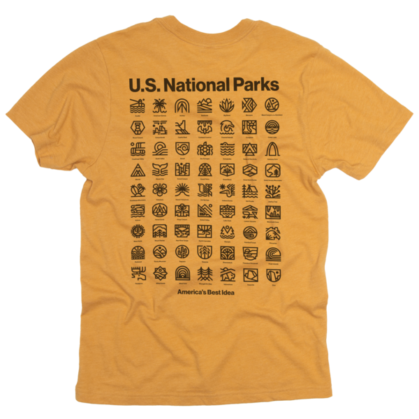 U.S. National Parks Pocket Tee Short Sleeve Goldenrod XS
