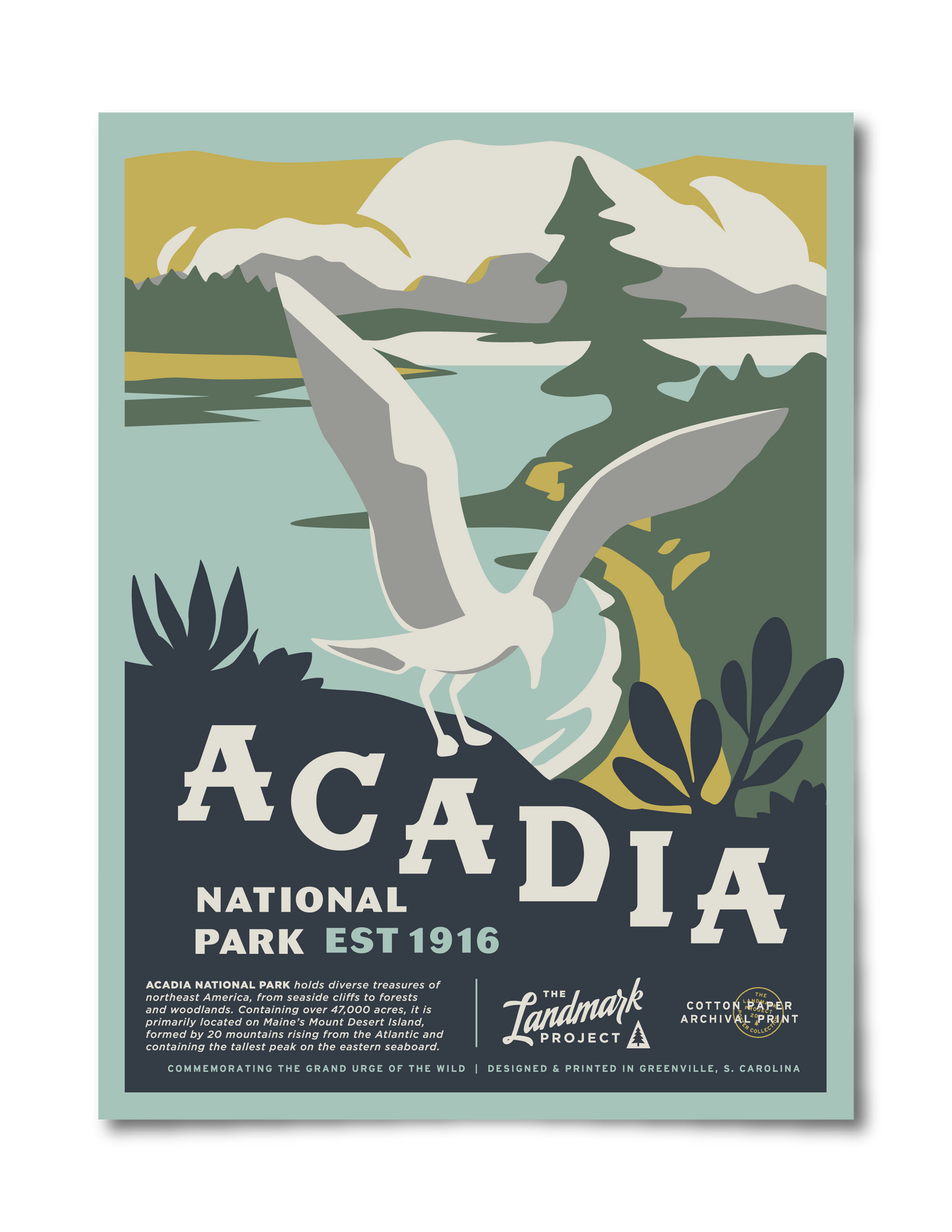 Acadia National Park Poster The Landmark Project