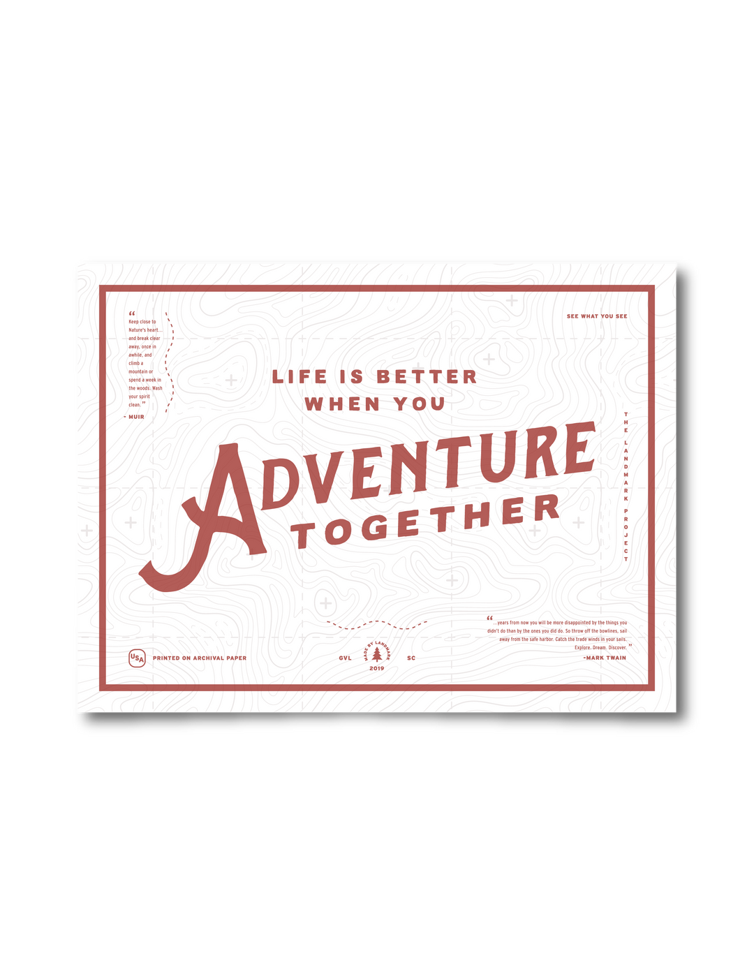 Adventure Together Poster Poster 12x16 
