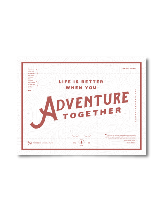 Adventure Together Poster Poster 12x16 