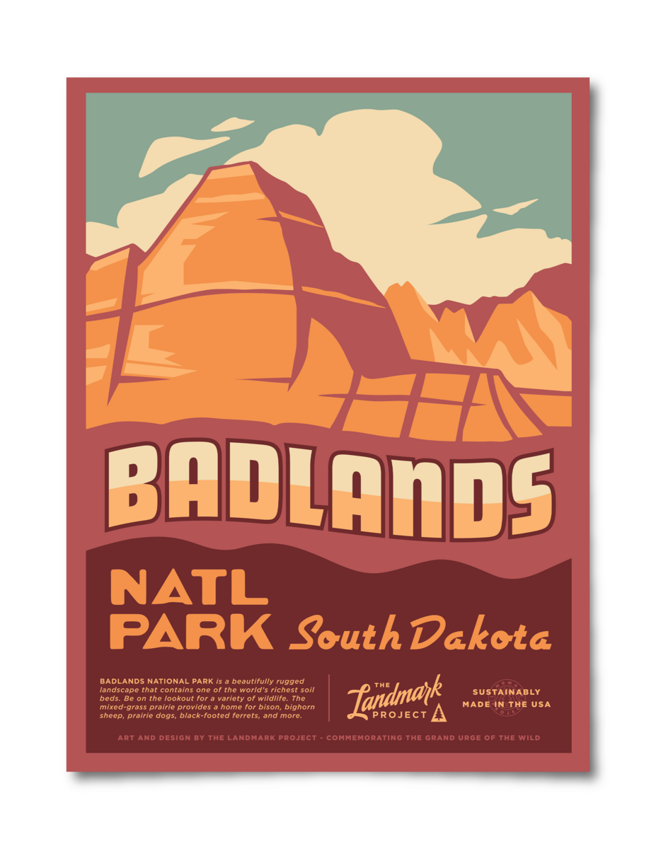 Badlands National Park Poster Poster  