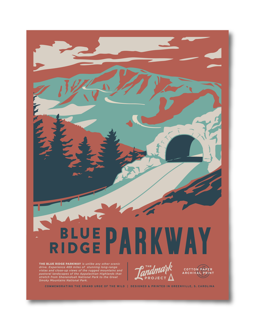 Blue Ridge Parkway Poster Poster 12" x 16" 