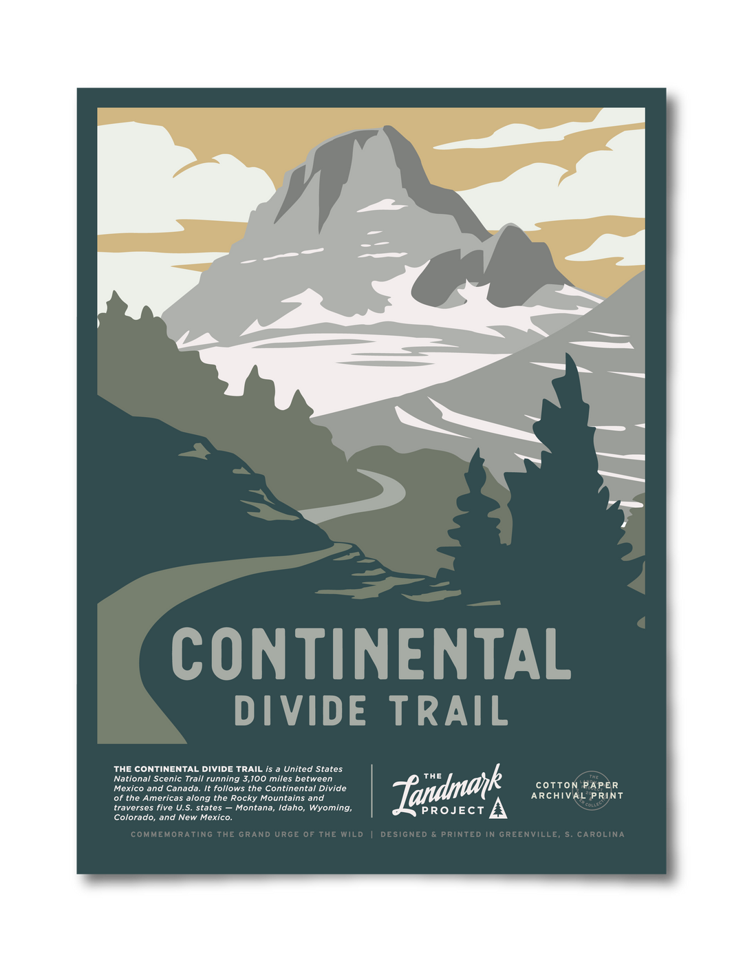 Continental Divide Trail Poster Poster  