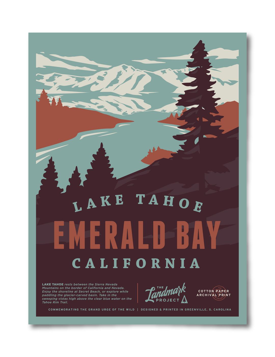 Lake Tahoe Emerald Bay Poster Poster  