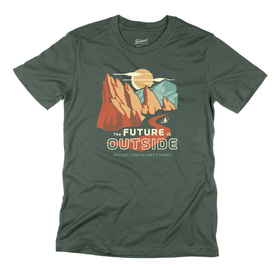 The Future is Outside Tee Short Sleeve Conifer XS