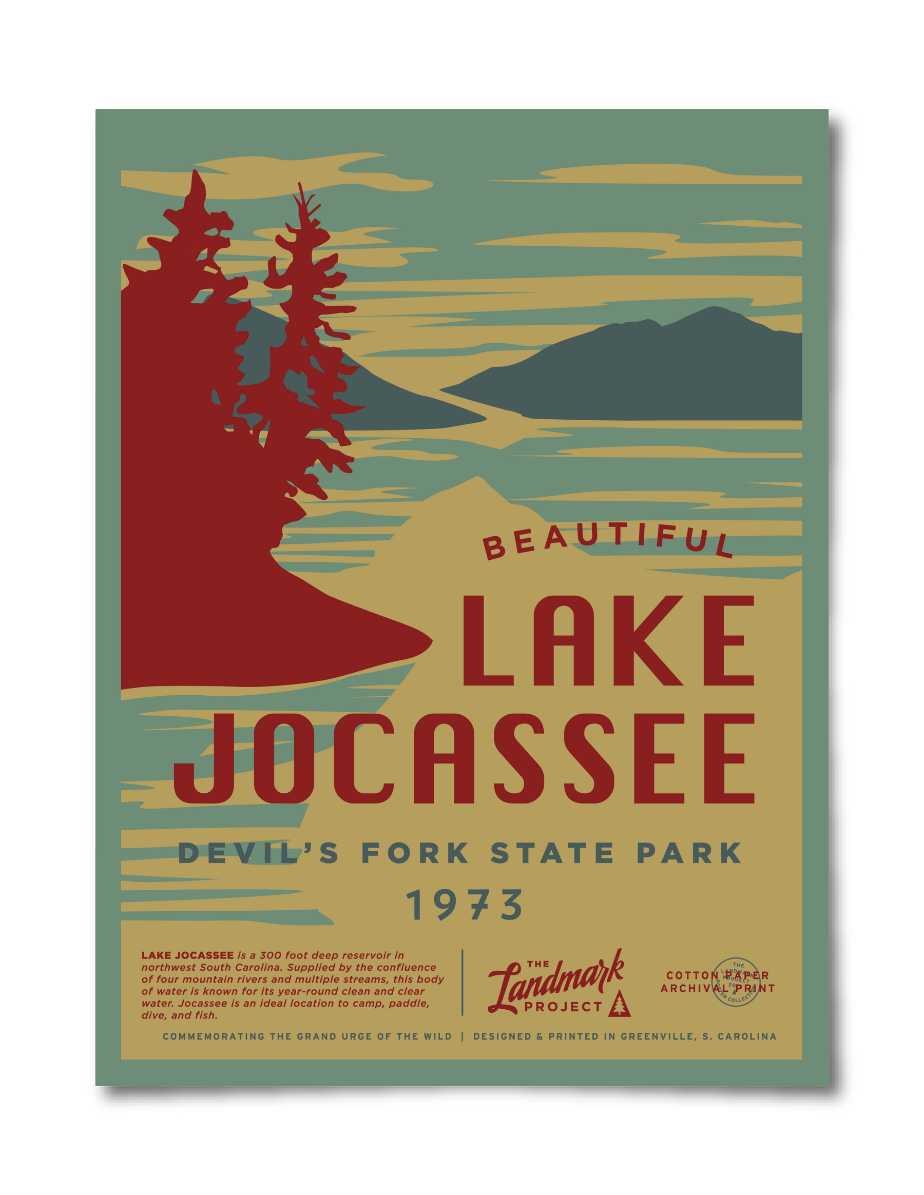 Lake Jocassee Poster The Landmark Project