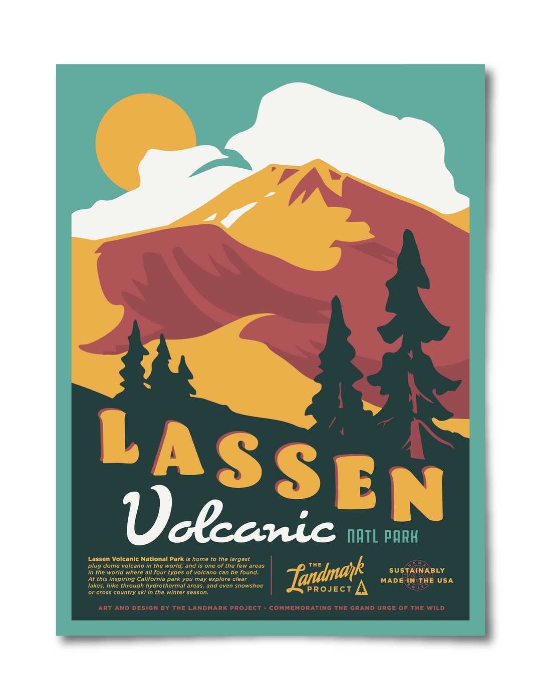 Lassen Volcanic National Park poster Poster 12x16 