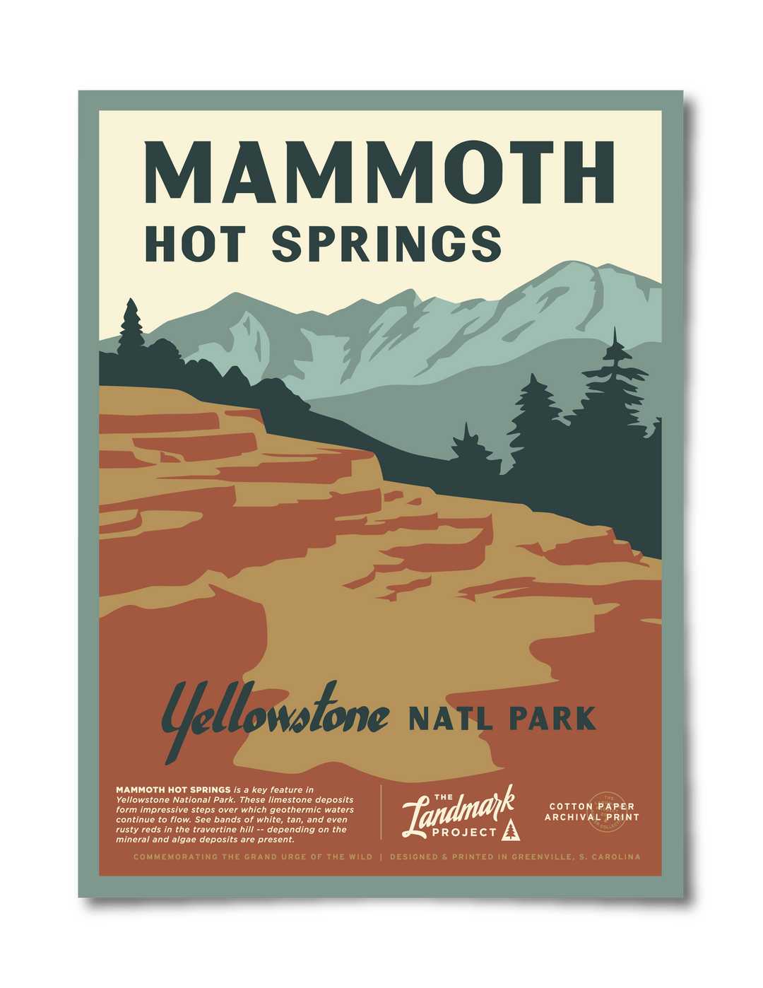 Mammoth Hot Springs Poster Poster  