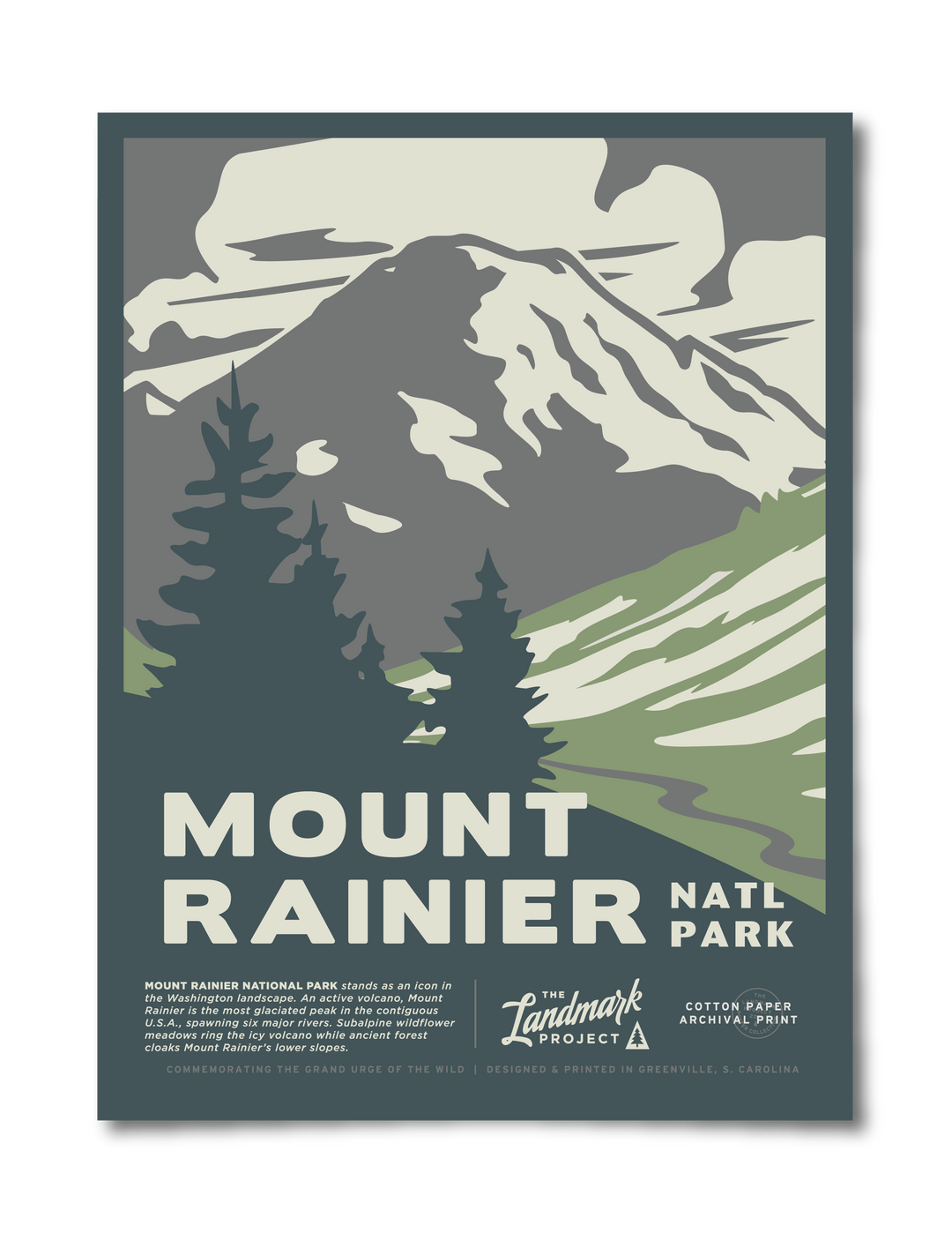 Mount Rainier National Park Poster Poster  