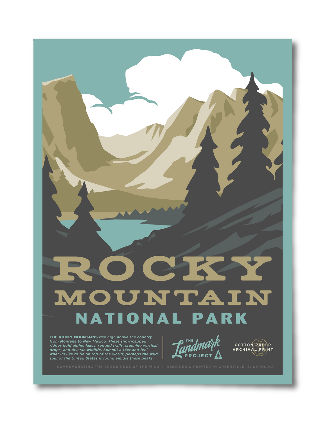 Rocky Mountain National Park Poster Poster 12" x 16" 